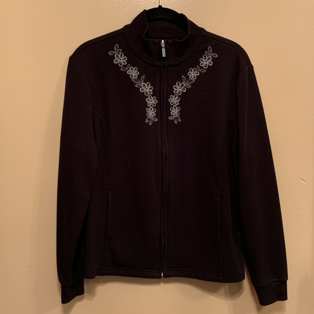 SPECULATION PETITES ZIP CARDIGAN/ JACKET -MEDIUM